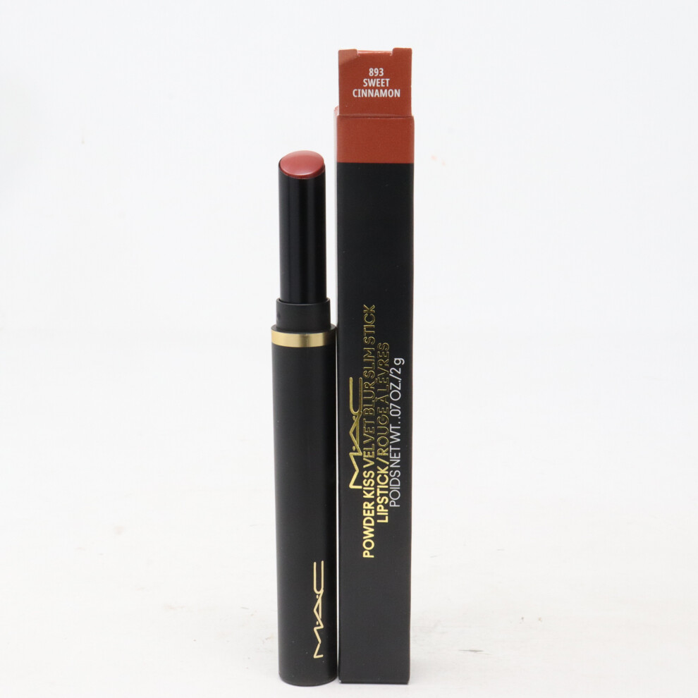 (893 Sweet Cinnamon) Mac Powder Kiss Velvet Blur Slim Stick  0.07oz/2g New With Box