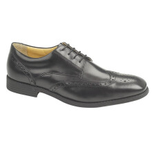 (10 UK) Mens Tred Flex Hi-Shine Brogue Gibson Shoe Black