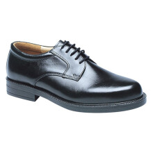 (10 UK) Mens Scimitar Plain Gibson Leather Shoe Black