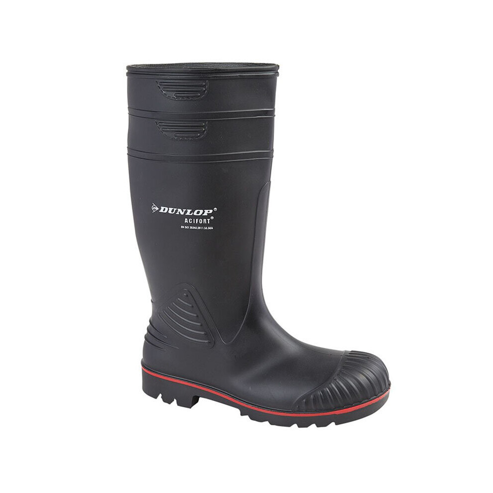 (42 UK) Womens Dunlop PVC Wellingtons Black