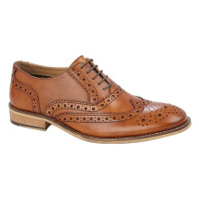 (11 UK) Mens Roamers Brogue Oxford Shoe Tan
