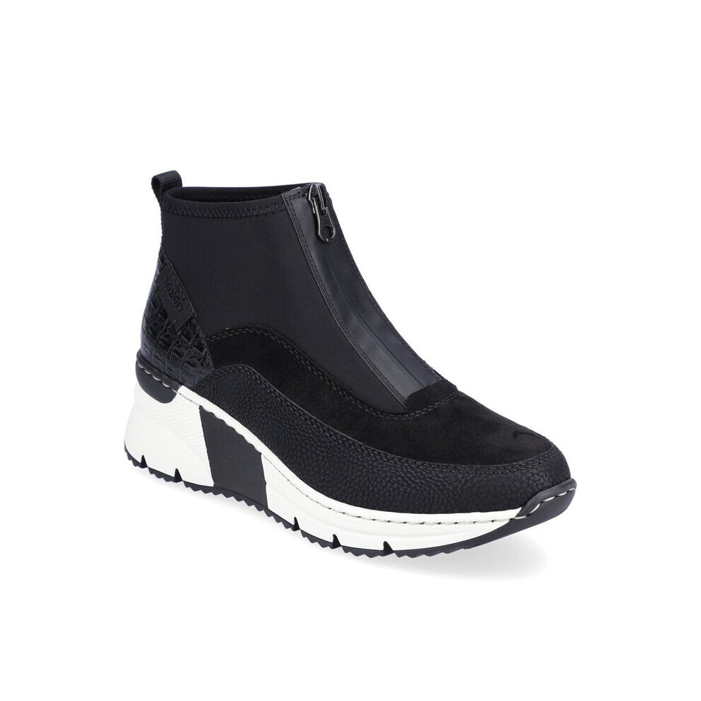 (6.5 UK) Womens Rieker Zipper Shoes Black