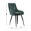 Living And Home (Green) 2pcs Velvet Metal Legs Button Upholstered Dining Chairs 5
