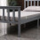 Westwood (Single, Grey) WestWood Single Double King Bed Solid Pine Frame Bedroom Footboard Grey White 6
