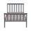 Westwood (Single, Grey) WestWood Single Double King Bed Solid Pine Frame Bedroom Footboard Grey White 9