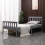 Westwood (Single, Grey) WestWood Single Double King Bed Solid Pine Frame Bedroom Footboard Grey White 2