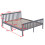 Westwood (Double, Grey) WestWood Single Double King Bed Solid Pine Frame Bedroom Footboard Grey White 11