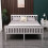 Westwood (Double, White) WestWood Single Double King Bed Solid Pine Frame Bedroom Footboard Grey White 3