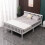 Westwood (Double, White) WestWood Single Double King Bed Solid Pine Frame Bedroom Footboard Grey White 1