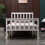 Westwood (Single, White) WestWood Single Double King Bed Solid Pine Frame Bedroom Footboard Grey White 4
