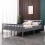 Westwood (Double, Grey) WestWood Single Double King Bed Solid Pine Frame Bedroom Footboard Grey White 2