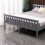 Westwood (Double, Grey) WestWood Single Double King Bed Solid Pine Frame Bedroom Footboard Grey White 5
