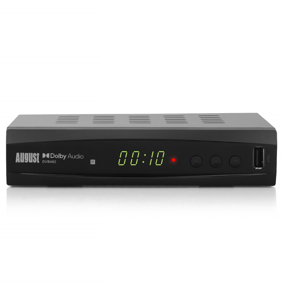 August Dvb482 Freeview Hd Set-Top Box (1080P) | Dual-Channel Live Tv Recording | Usb/Pvr