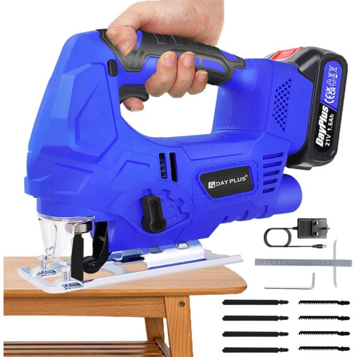 18-21V Cordless Jigsaw Tool+Battery +Charger-Makita Compatible Electric Saw Wood Metal Cutting