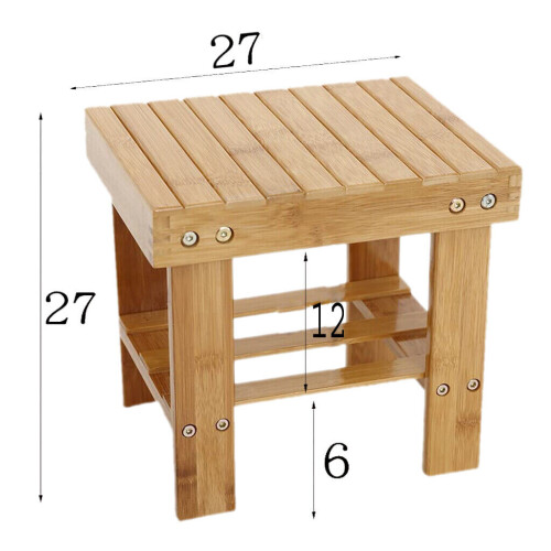 Step Stool Heavy Duty Bamboo Multi Purpose Step Stool & Seat 2