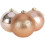 (3Pcs, Rose Gold) 10cm Christmas Baubles Shatterproof,Tree Decor 1