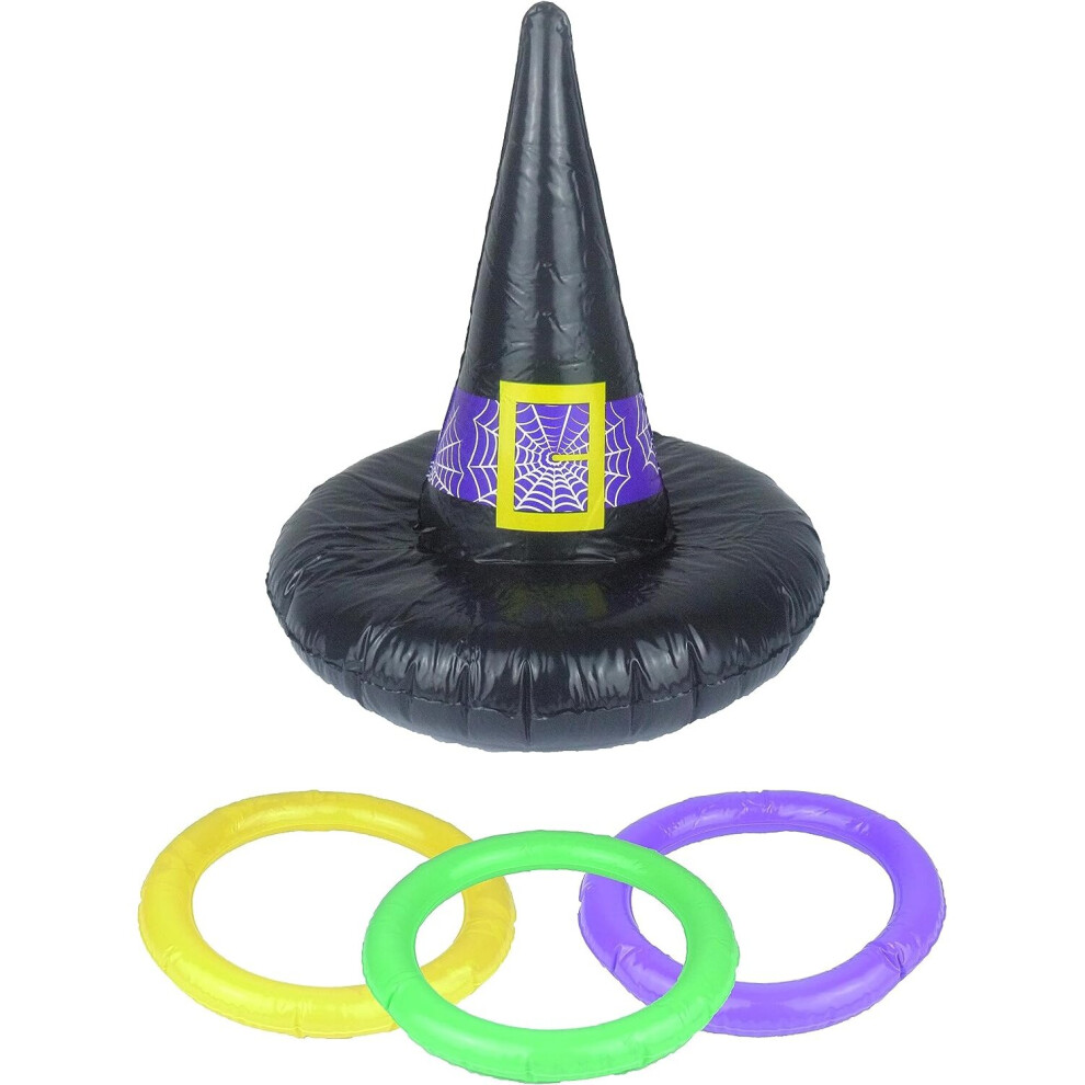 Inflatable Witch Hat Hoopla Ring Toss Kids Halloween Party Game