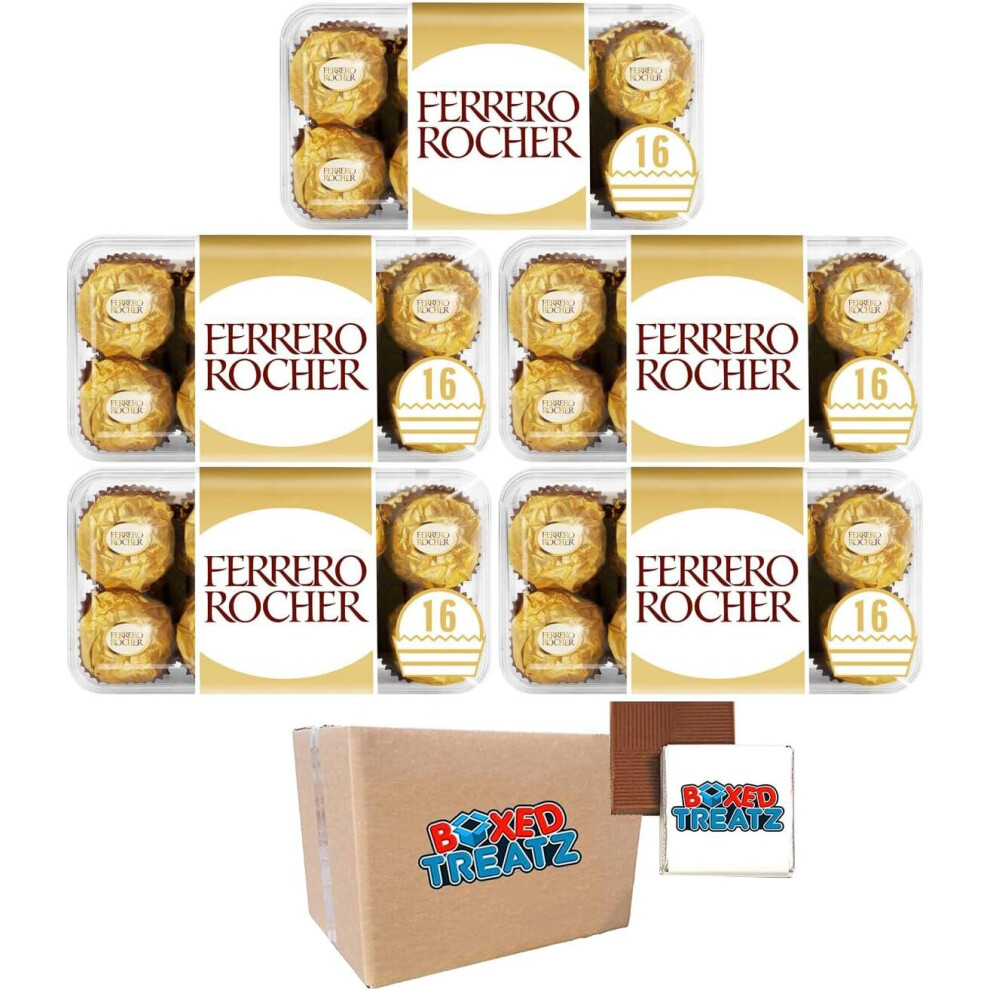 Ferrero Rocher Chocolate Bundle: 5 x 200g, 80 Truffles