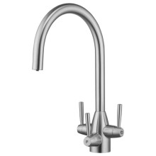 FilterLogic Bali 3 Way Mixer Filter Tap - Brushed Steel + Free Filter System