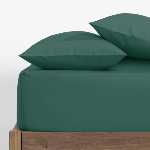 (Emerald Green, Double (137 x 190 cm)) Extra Deep 25cm Fitted Sheet Bed Sheets Single Double King Super King Size 1