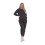 Malay Ladies Plain Tracksuit Solid Round Neck Sweatshirts Joggers Slim Fit Activewear 2