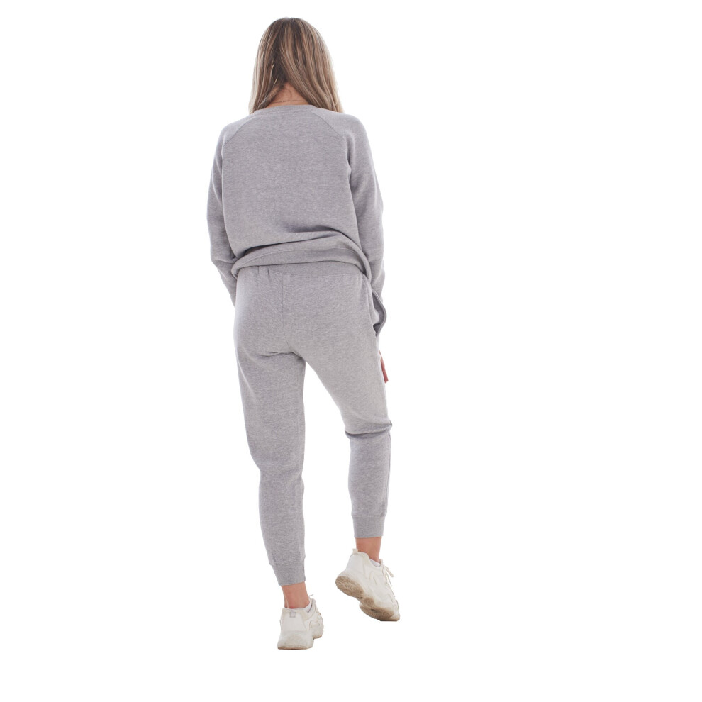 Grey, S) Malay Ladies Plain Tracksuit Solid Round Neck Sweatshirts