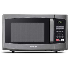 800w 23L Microwave Oven with Digital Display, Auto Defrost, One-touch Express Cook with 6 Pre-Programmed Auto Cook, and Easy Clean - Black