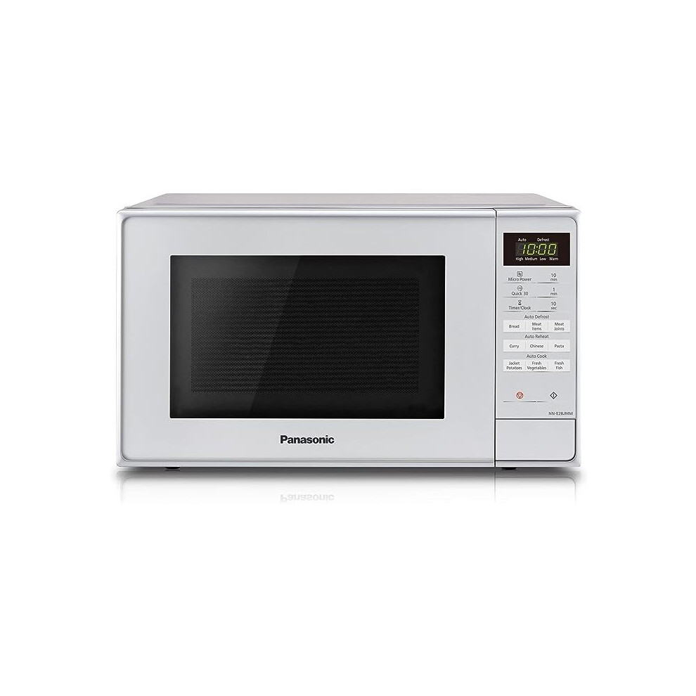 Panasonic NN-E28JMMBPQ Compact Solo Microwave Oven with Turntable, 800 W, 20 Litres, Silver