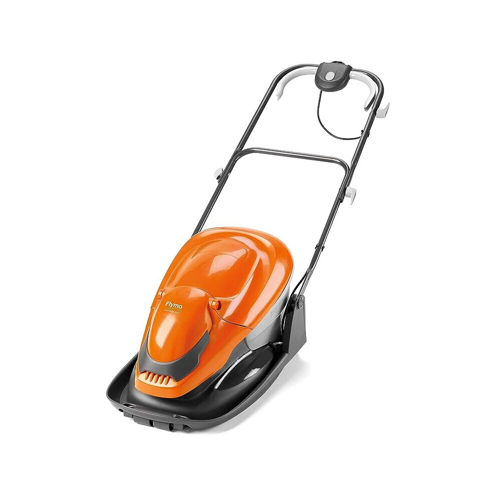 Flymo EasiGlide 300 Hover Collect Lawn Mower - 1700W Motor, 30cm Cutting Width, 20 Litre Grass Box, Folds Flat, 10m Cable Length, Orange and Grey