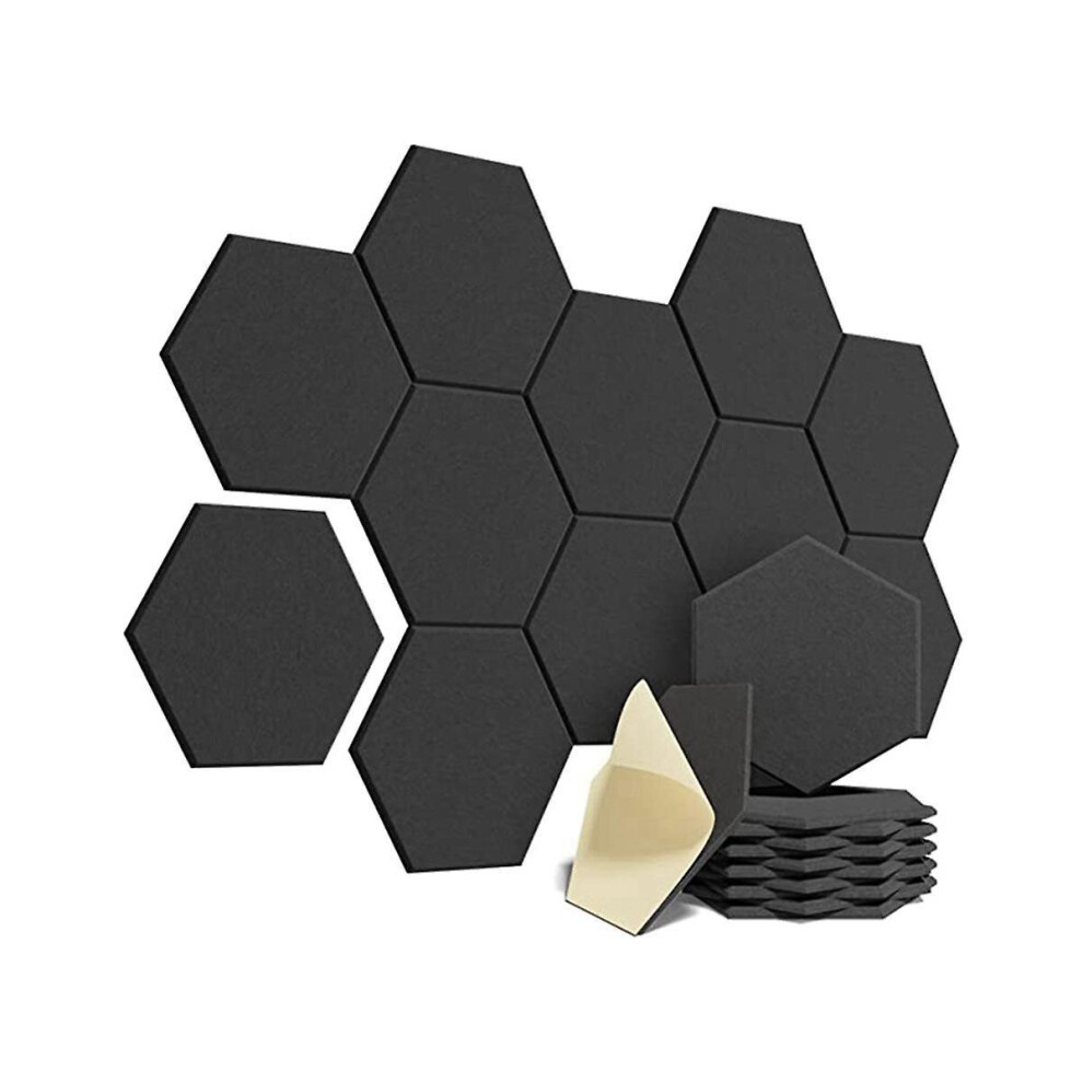 12-Piece Self-Adhesive Acoustic Foam Panel, Acoustic Panel, Hexagonal Wall Panel, For Wall Sound Ab 4800084644482