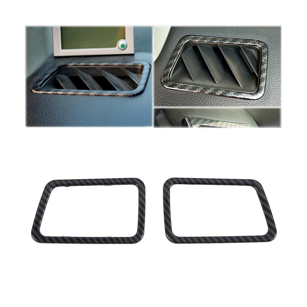 Car Carbon Fiber Dashboard Side Upper Vent Housing Outlet Frame Cover Trim Compatible With / 2015-2020 4800084646530