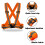 2pack High Visibility Safety Vests - Adjustable Bright High Visibility Reflective Belt Gears,orange 3