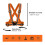2pack High Visibility Safety Vests - Adjustable Bright High Visibility Reflective Belt Gears,orange 4