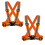 2pack High Visibility Safety Vests - Adjustable Bright High Visibility Reflective Belt Gears,orange 1