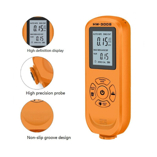 Digital Coating Thickness Gauge 0.01mm/1mil Thickness Meter&vertical Screen Lcd Display Calibration 1