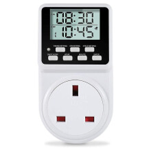 24 Hour Digital Electric Timer Plug Socket with Countdown and On-off Repeat Cycle Timer for Home Ap