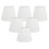 Set Of 6 White Fabric Cloth Clip On Chandelier Lamp Shades, Replacement Compatible with E14 Wall Lamp Chandelie 1