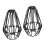 Adjustable Wire Cage Lampshade, 2 Pack Metal Bird Cage Bulb Guard Island Pendant Lighting Fixture D 1