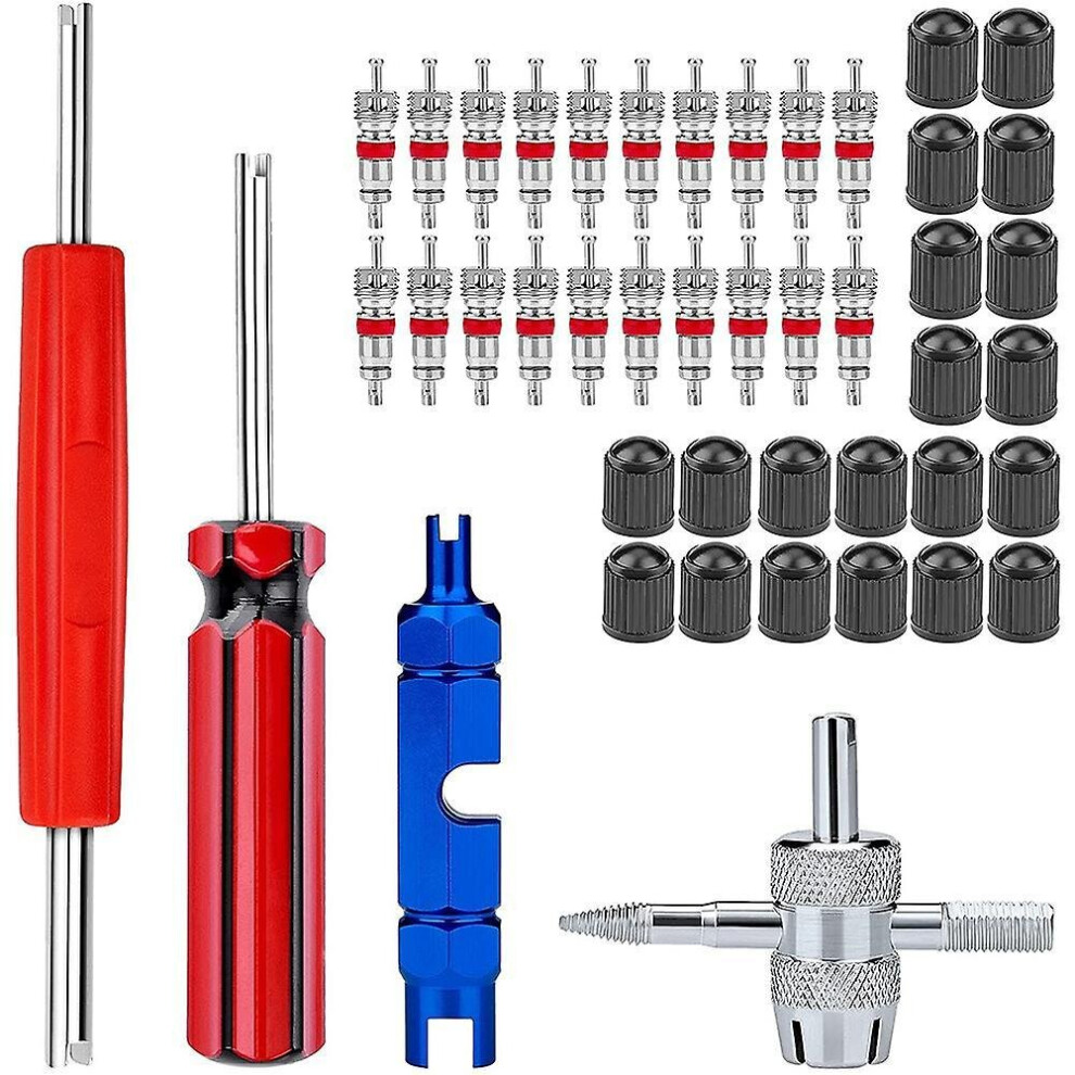 44-Piece Valve Stem Removal Tool, Valve Core, 4-Way Valve Tool, Valve Core Removal Tool, Valve Stem 4800084648558