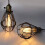Adjustable Wire Cage Lampshade, 2 Pack Metal Bird Cage Bulb Guard Island Pendant Lighting Fixture D 2