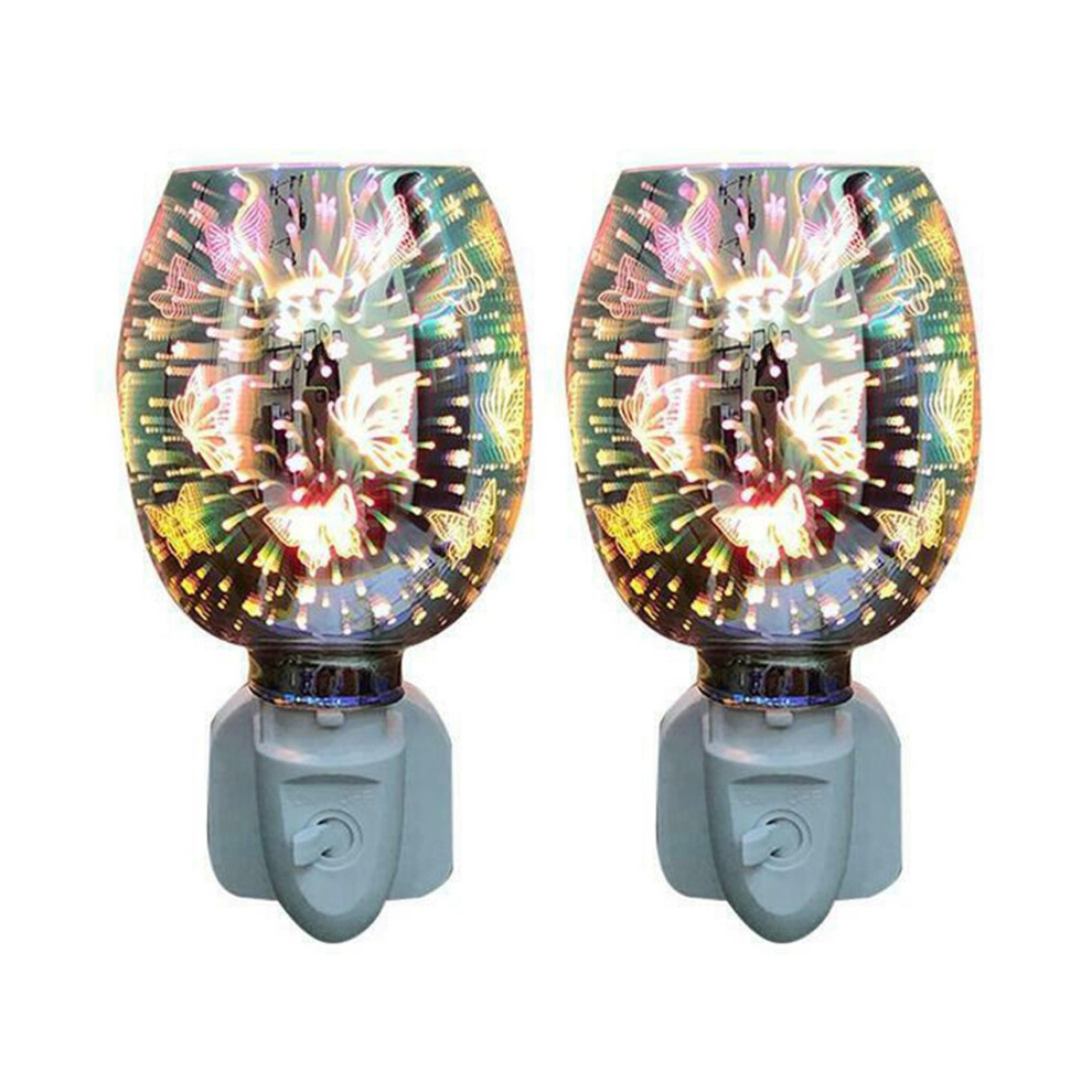 2X Electric Plug in LED Diffuser Wax Melt Oil Burner -UK Plug