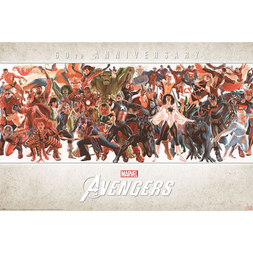 Avengers Poster 60th Anniversary Approx 61cm x 91cm