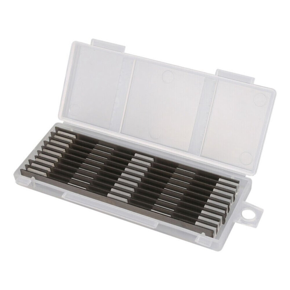 Exogio 10Pcs 82Mm Planer Blades Reversible Electric Planer Blades Boxed Hss For For Grinders