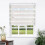 (Linen) Zebra Day and Night Roller Blind 60 x 165cm Light Filtering Adjustable Window Blinds 1