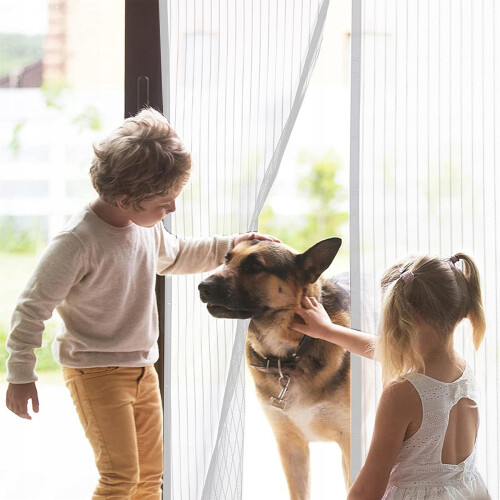 GEEZY (White) GEEZY Magnetic Mesh Insect Curtain | Fly, Bug & Mosquito Screen 1