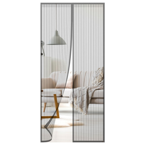GEEZY (Grey) GEEZY Magnetic Mesh Insect Curtain | Fly, Bug & Mosquito Screen