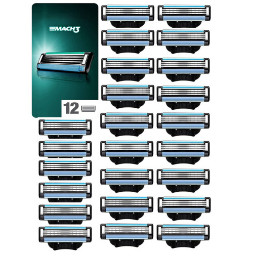 Gillette 24PCS For Gillette Mach 3 Manual Razor Blades