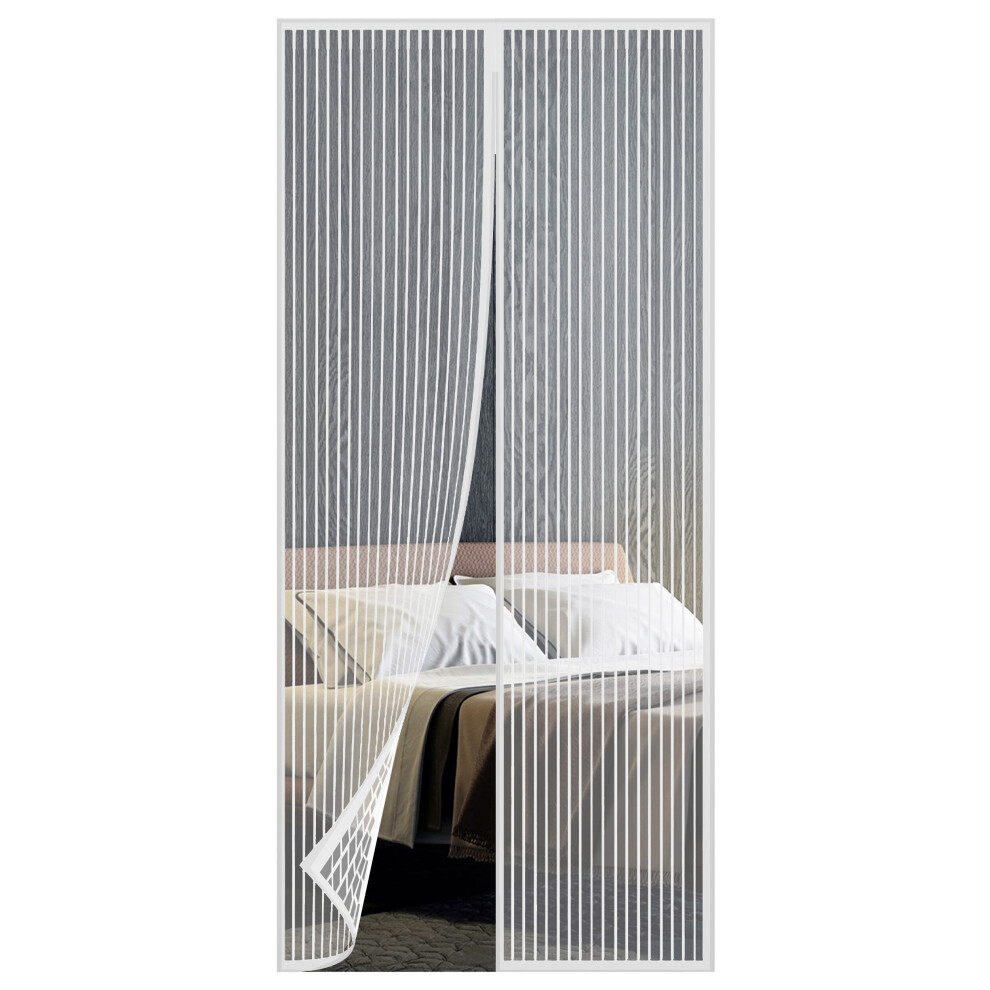 (White) GEEZY Magnetic Mesh Insect Curtain | Fly, Bug & Mosquito Screen