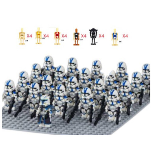 45Pcs Star Wars 501st Clone Troopers Rex Minifigures Kids Toy (Excludes base)