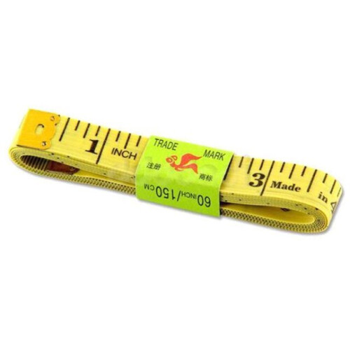 (1) 1.5M 60" Soft Plastic Ruler Tailor Cloth Body Measure Measuring Flat Tape YELLOW
